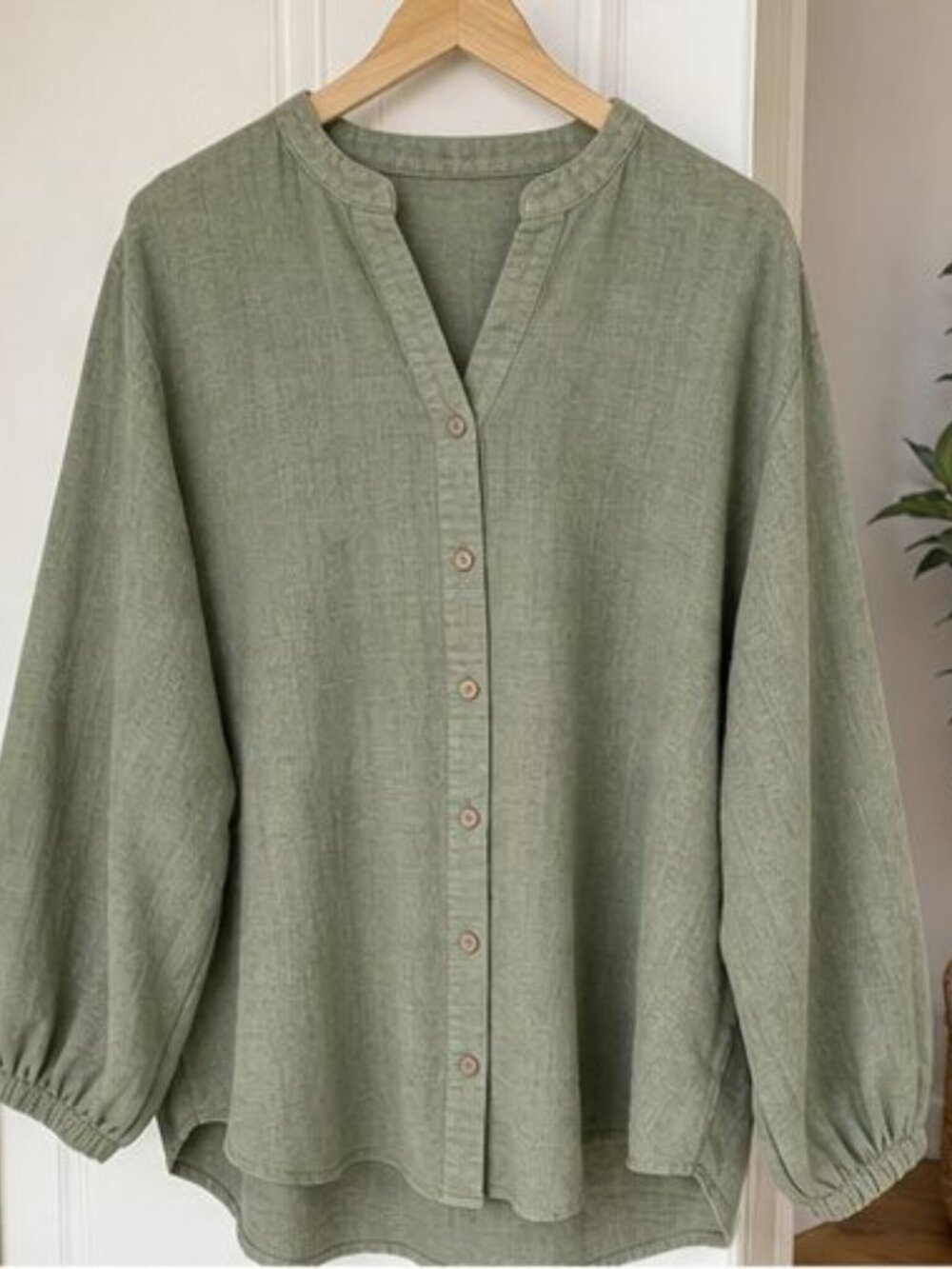 Sage Ruffle Blouse